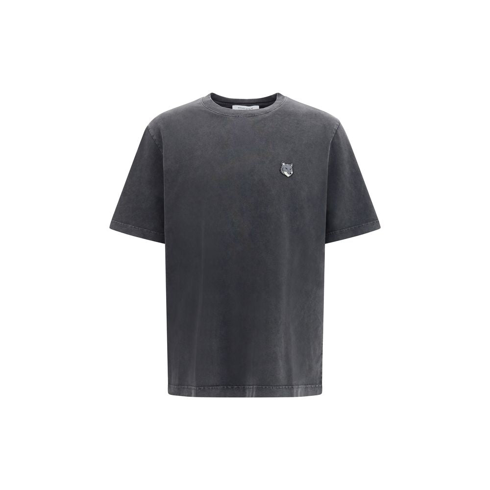 Maison Kitsuné Embroidered Fox Head T-Shirt — Gray