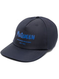 Alexander McQueen Logo-Embroidered Baseball Cap — Navy