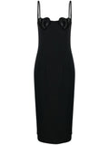 Blumarine Heart Sequin Embellished Dress — Black