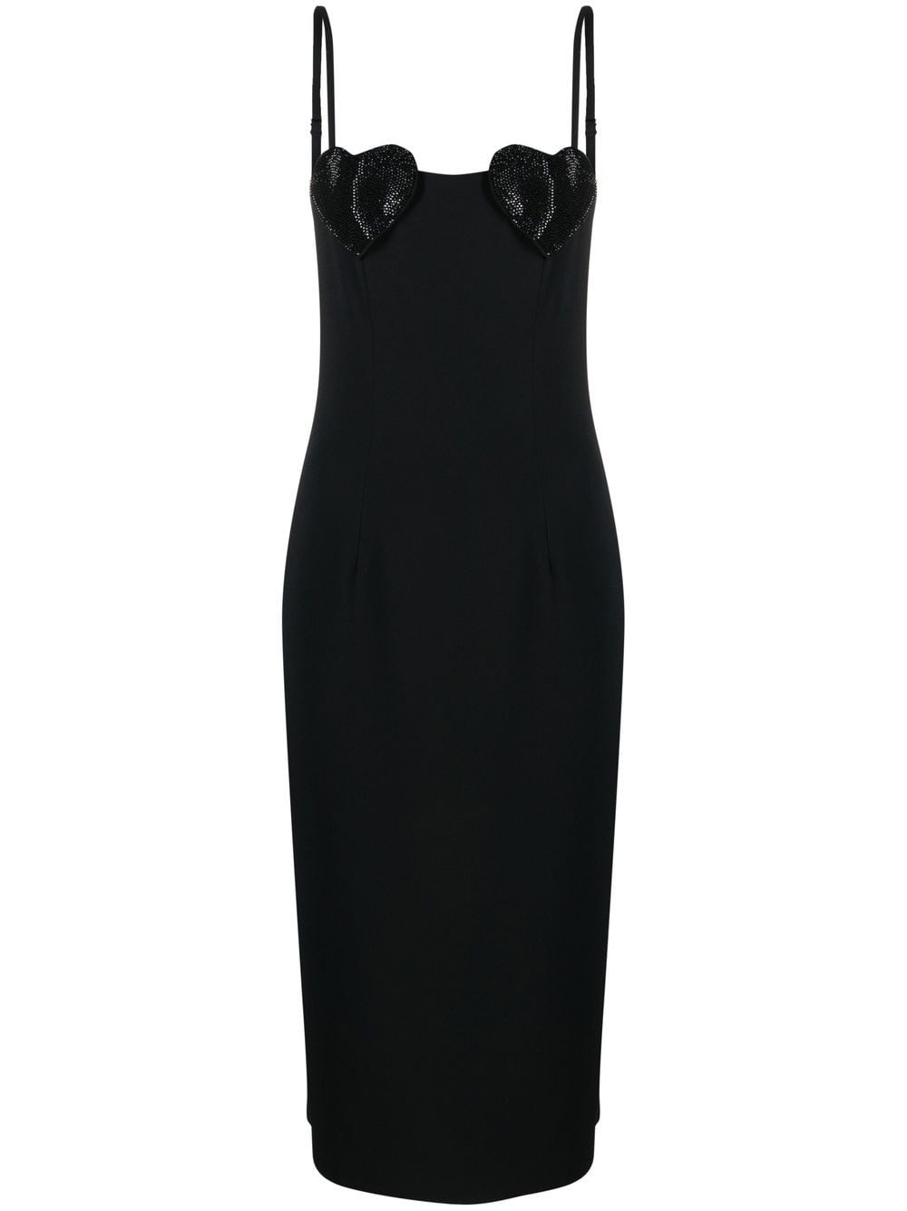 Blumarine Heart Sequin Embellished Dress — Black