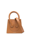 Az Factory By Ester Manas Appliqué Smiley-Face Leather Mini Bag — tan