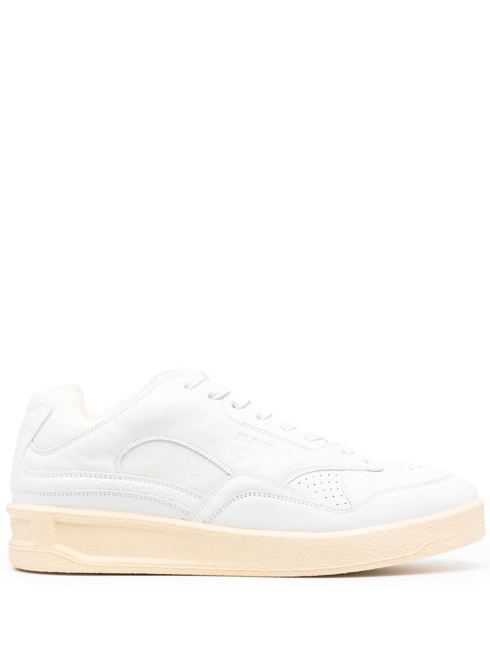Jil Sander Panelled Low-Top Leather Sneaker — White