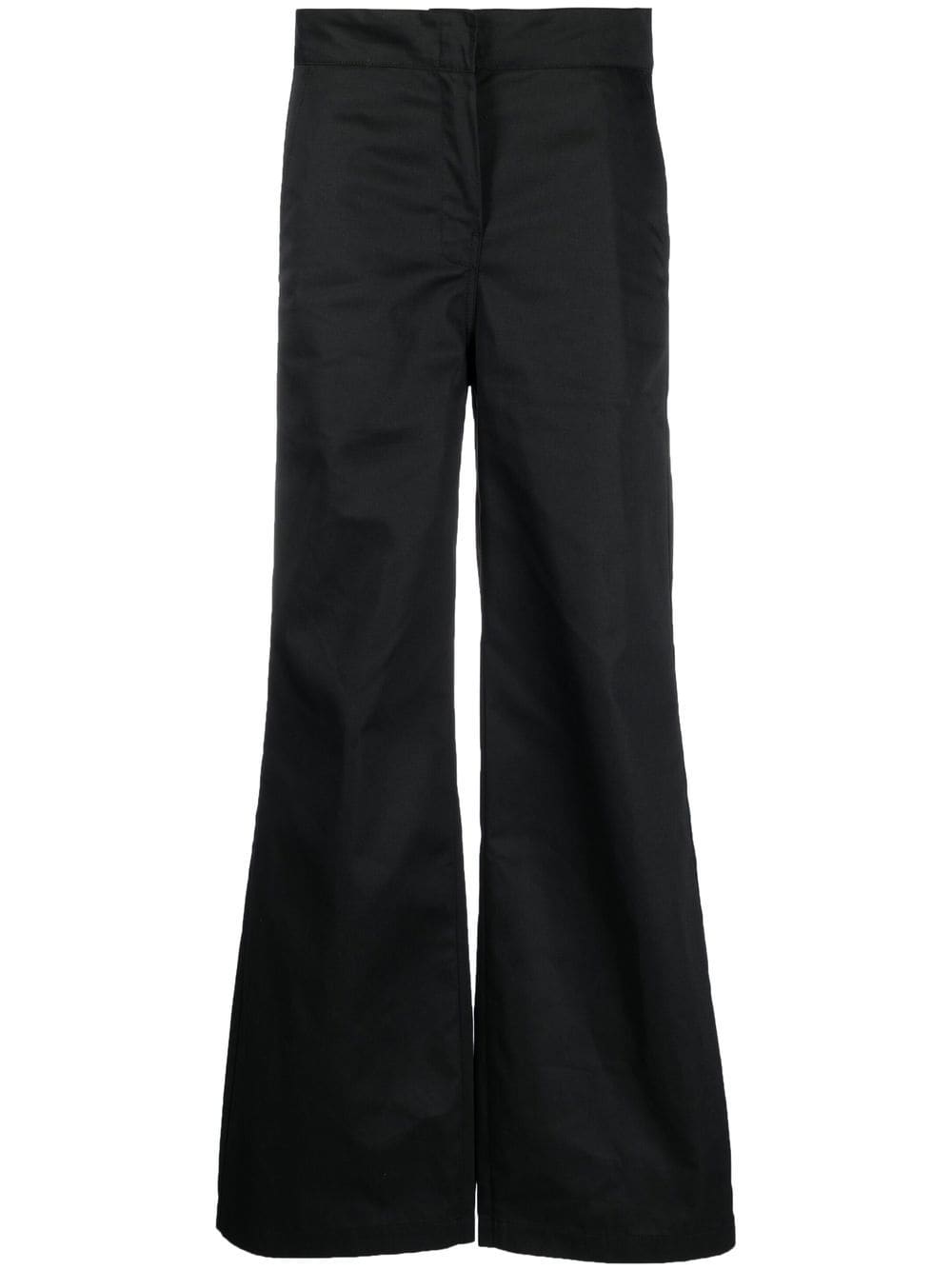 Palm Angels Flare-Leg Trousers — Black