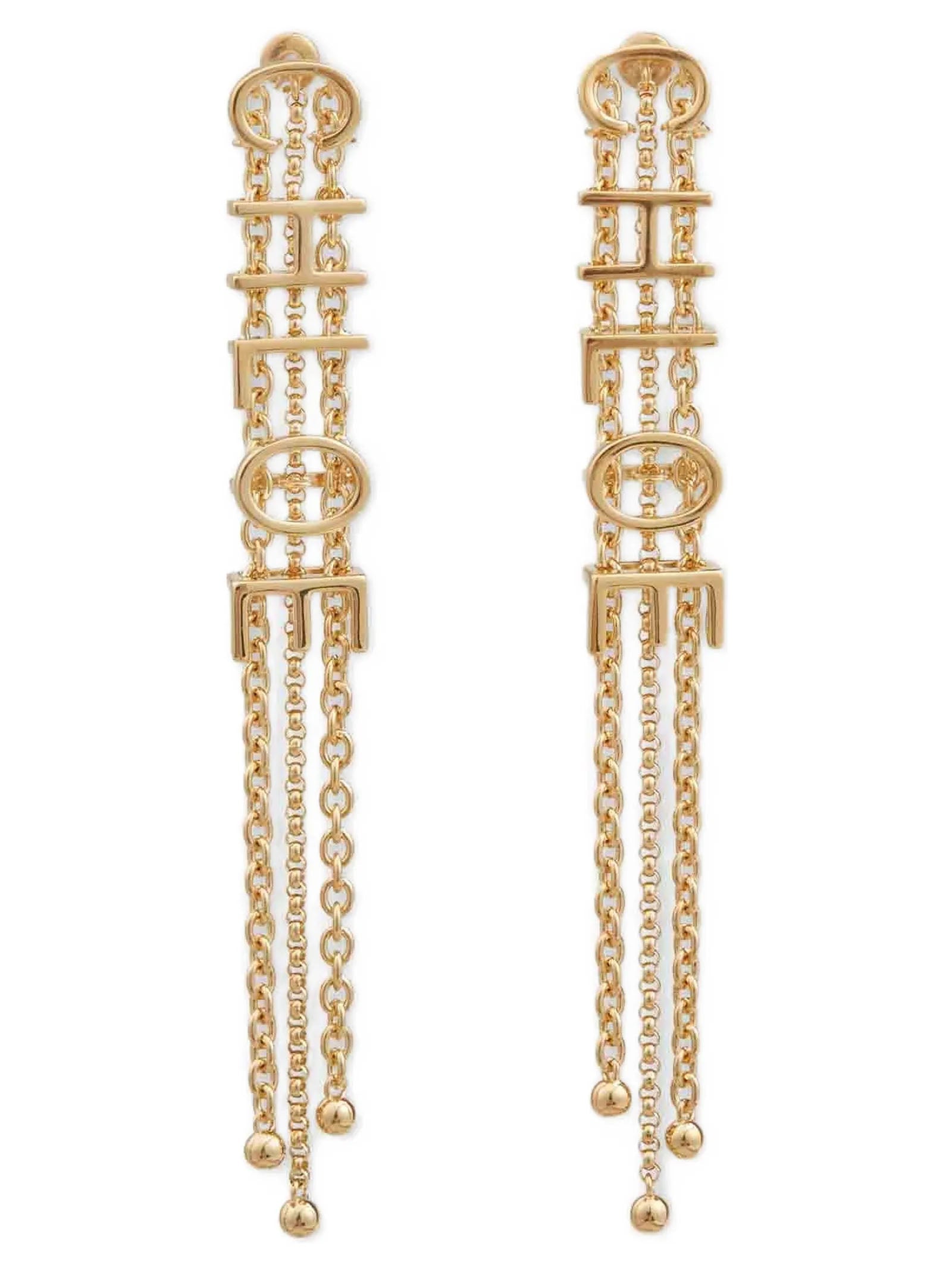 Chloé Mini Belt Earrings — Gold