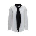 Sacai Integrated Scarf Detail Shirt — White