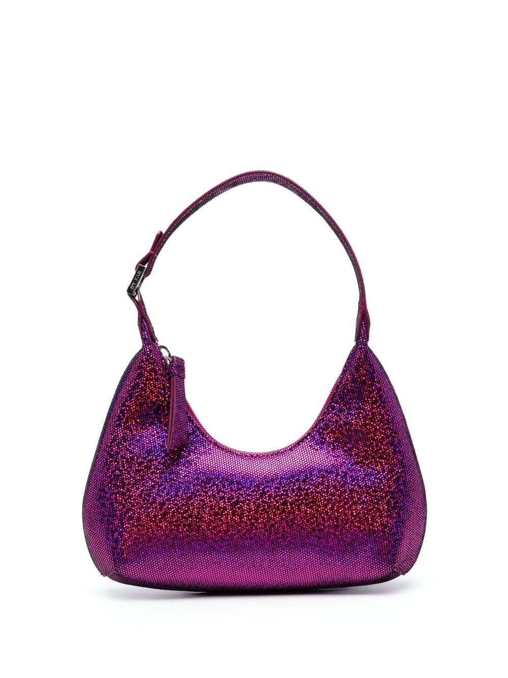 By Far Pre Glitter-Detail Shoulder Bag — Purple