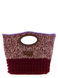 Marni Knotty Top Handle Bag — Burgundy