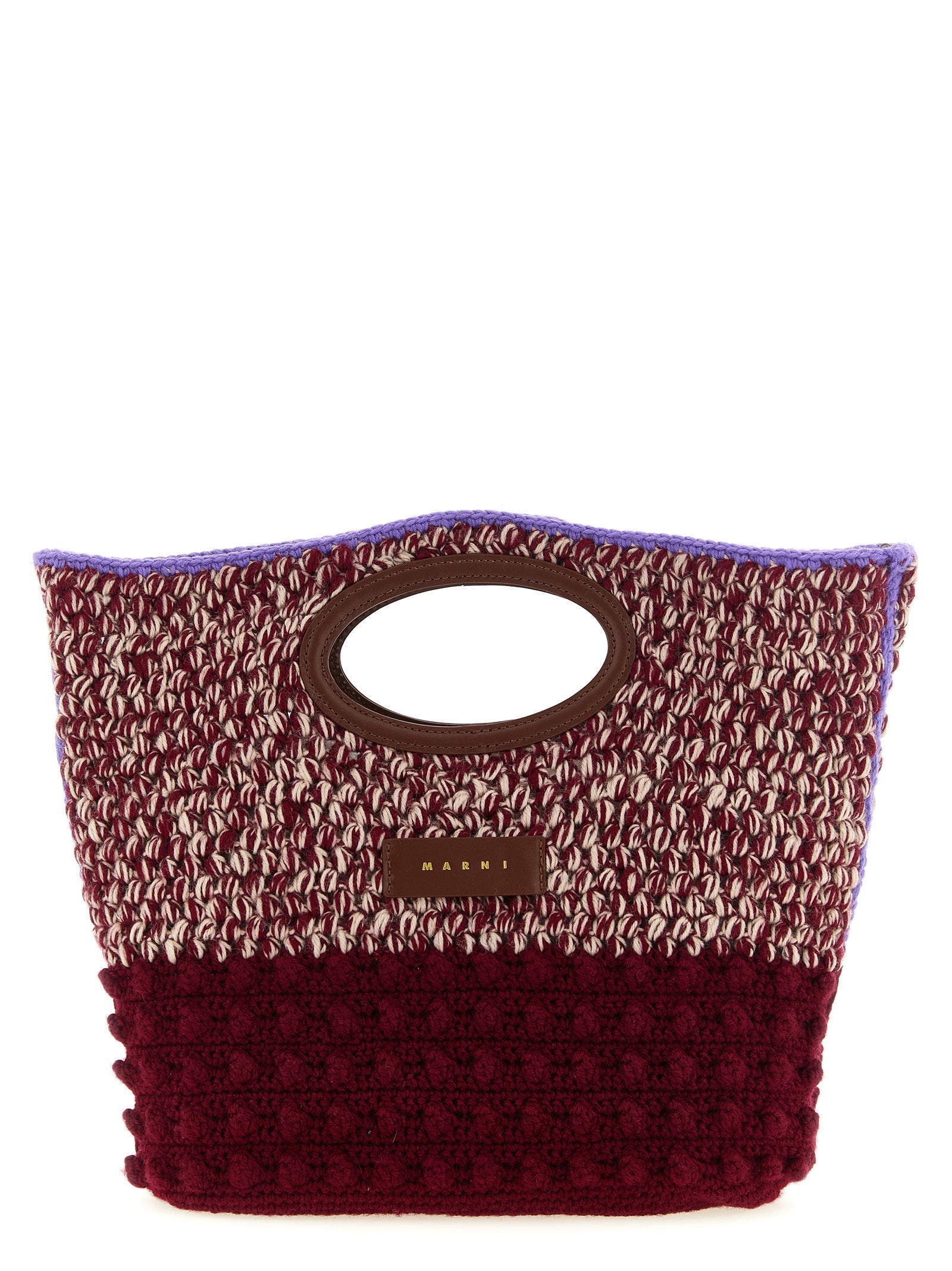 Marni Knotty Top Handle Bag — Burgundy