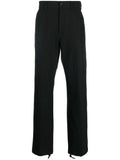 Alexander McQueen Drawstring-Hem Cotton Trousers — Black