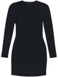 Balenciaga Stretch Compact Crepe Mini Dress — Black