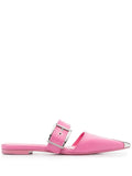 Alexander McQueen Metal-Toe Pointed Mule — Pink