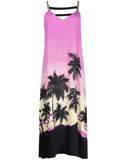 Palm Angels Palm Tree Sunset Print Dress — Pink