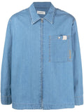 Lanvin Zip-Up Denim Shirt — Light Blue
