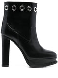 Alexander McQueen Eyelet-Detailed Platform Boot — Black