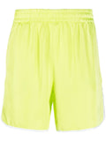 Blue Sky Inn Contrasting-Side Track Shorts — lime green