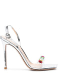 Gianvito Rossi Ribbon Candy Heel Sandal — Clear