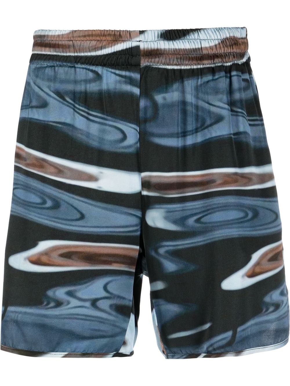 Blue Sky Inn Graphic Print Shorts — Blue