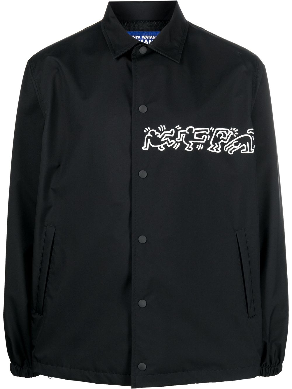 Junya Watanabe Keith Haring-Print Nylon Jacket — Black