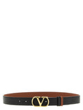 Valentino Garavani VLogo Signature Calfskin Belt — Black