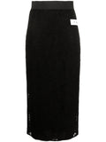 Dolce & Gabbana Lace Pencil Pencil Skirt — Black