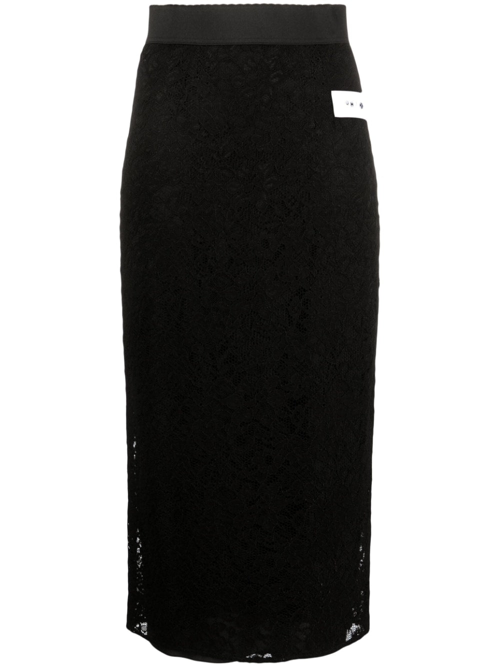 Dolce & Gabbana Lace Pencil Pencil Skirt — Black