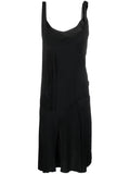 Victoria Beckham Asymmetric Fringe Dress — Black