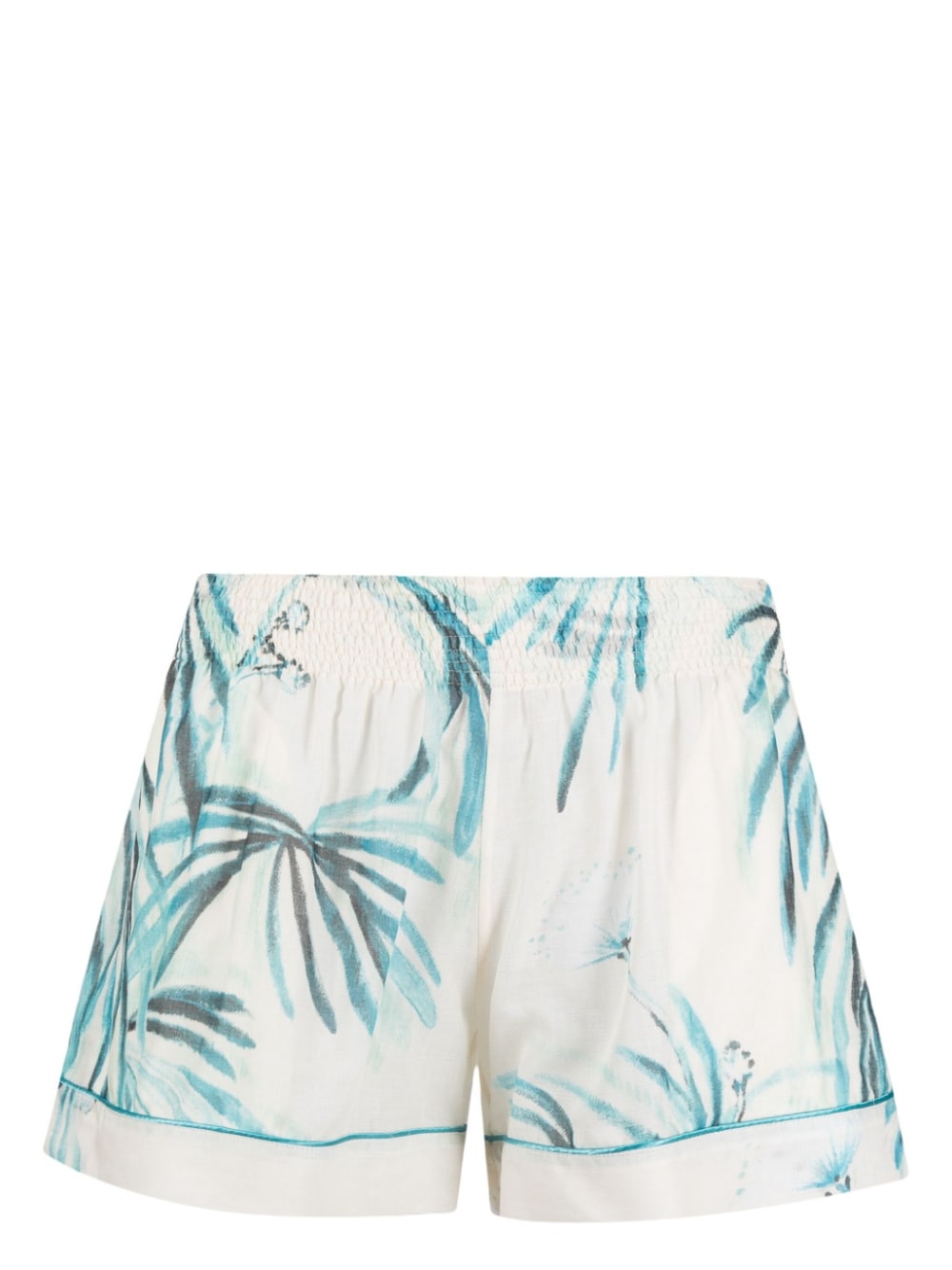 F.R.S . Japanese Branch Floral Print Shorts — cream