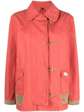 Fay Cotton Hooked Jacket — Coral