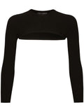 Dolce & Gabbana Cropped Button-Fastening Cardigan — Black