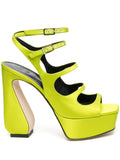 Si Rossi Platform Heel Sandal — Neon Green