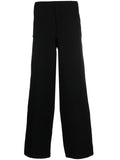 Pantalones Ferragamo de pernera ancha — Negros