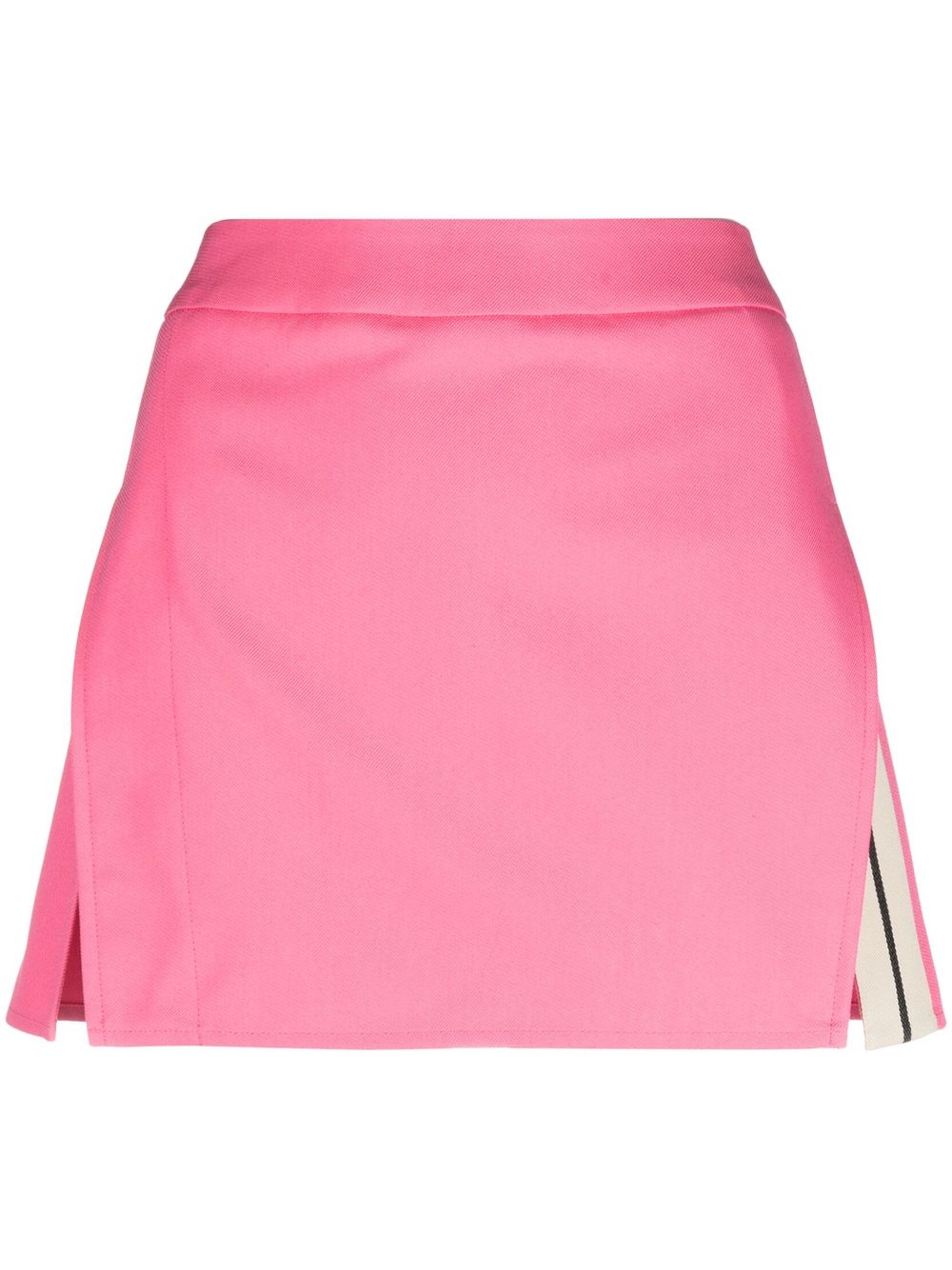 Palm Angels Stripe-Detail A-Line Mini Skirt — Pink