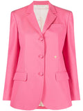 Palm Angels Logo-Embroidered Cotton Blazer — Pink