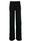 GCDS Crystal-Embellished Flared Trousers — Black