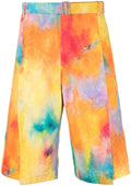 Études Tie-Dye Cotton Shorts — Orange