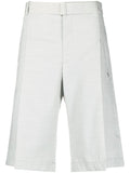 Études Pleated Wool Blend Shorts — Grey