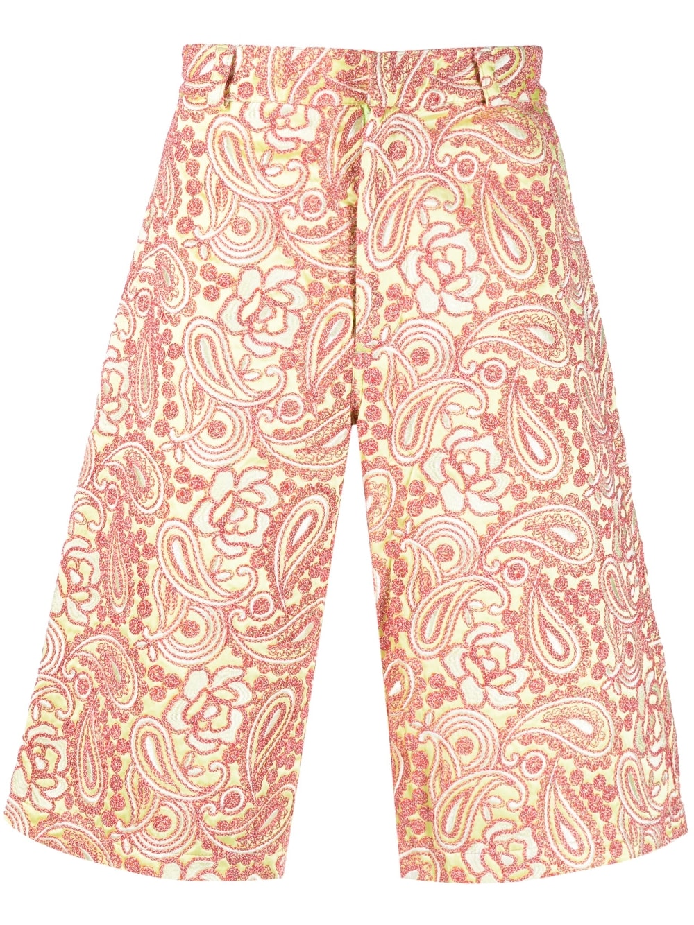Bluemarble Floral Embroidered Short Trousers — Cream