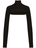 Dolce & Gabbana Cropped High-Neck Bodysuit — Black