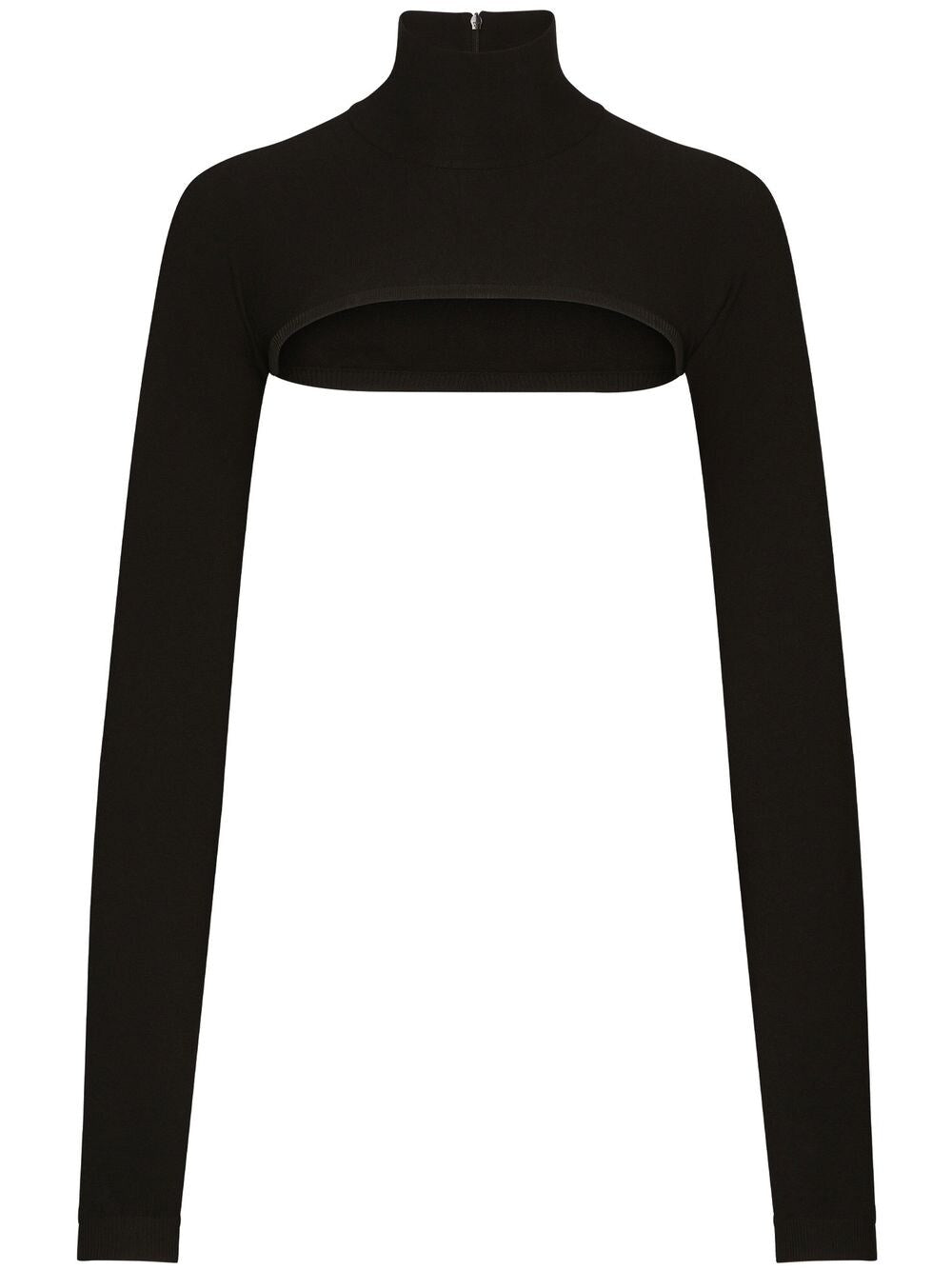 Dolce & Gabbana Cropped High-Neck Bodysuit — Black