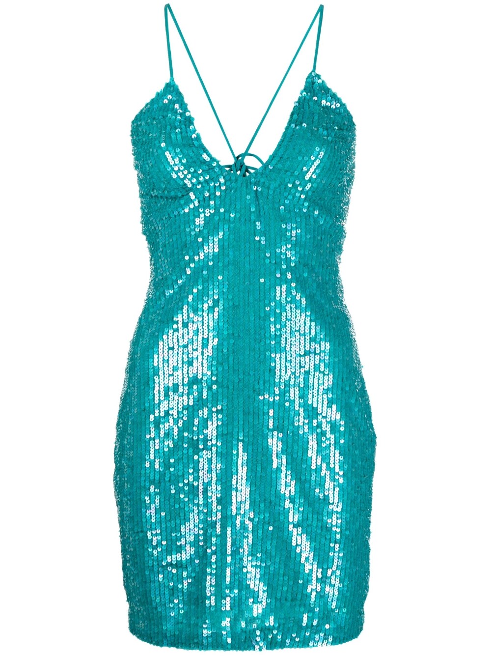P.A.R.O.S.H. Sequined Dress — Aqua blue
