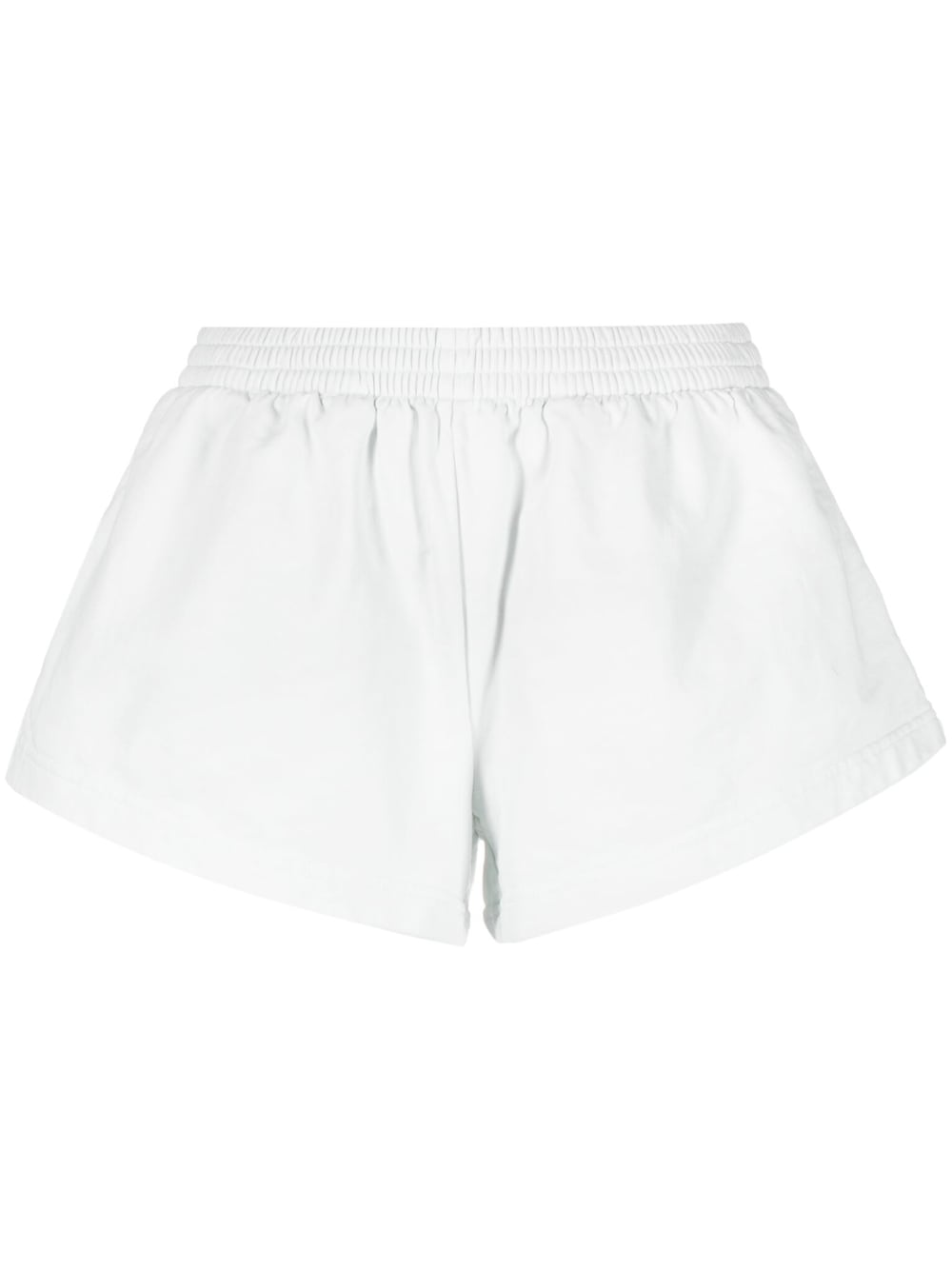 Balenciaga Flared Elasticated-Waist Cotton Shorts — White