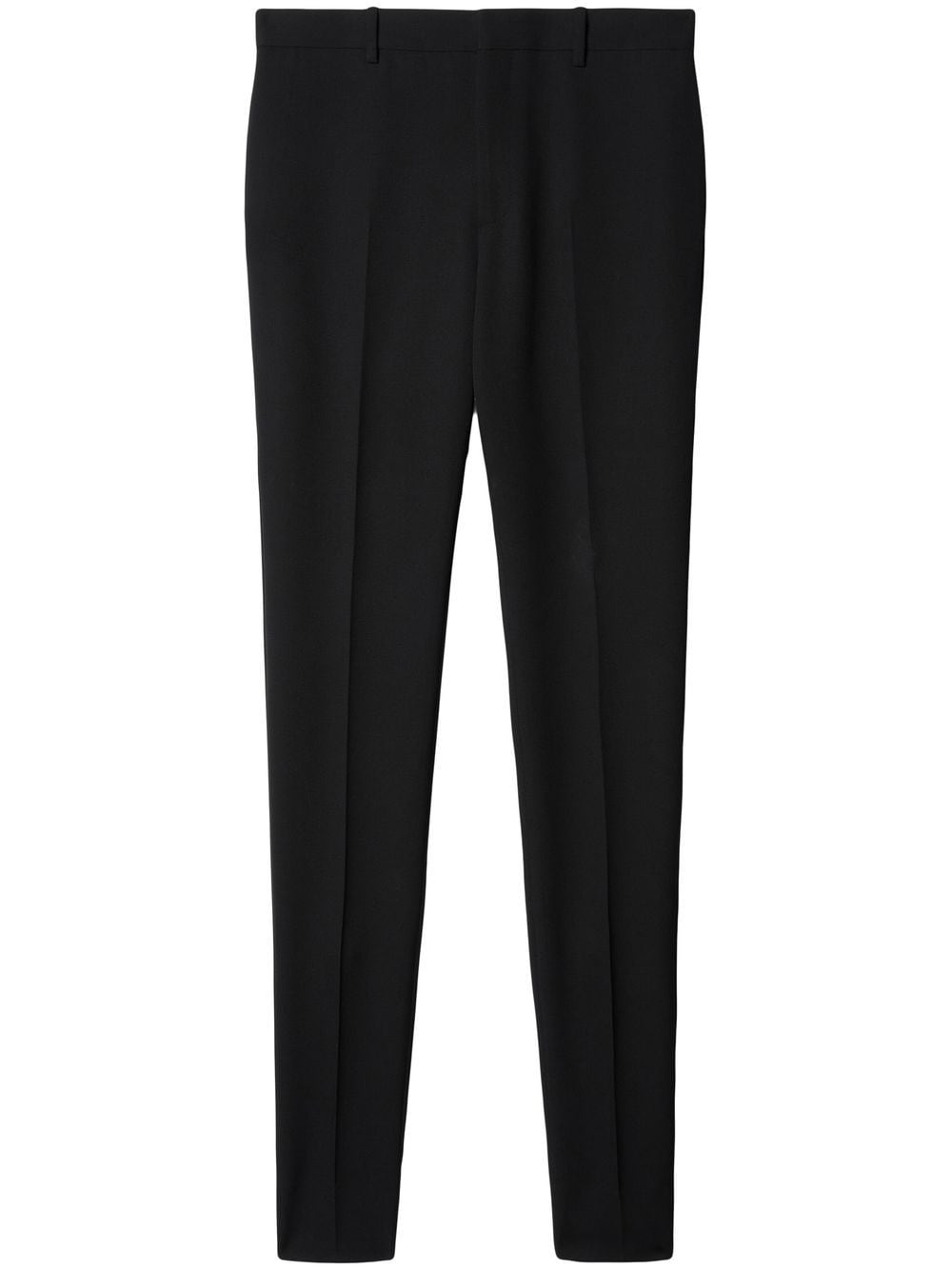 Off White Wool Skinny Trousers — Black