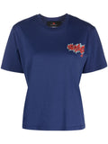 Peuterey Graffiti-Print Cotton T-Shirt — Blue
