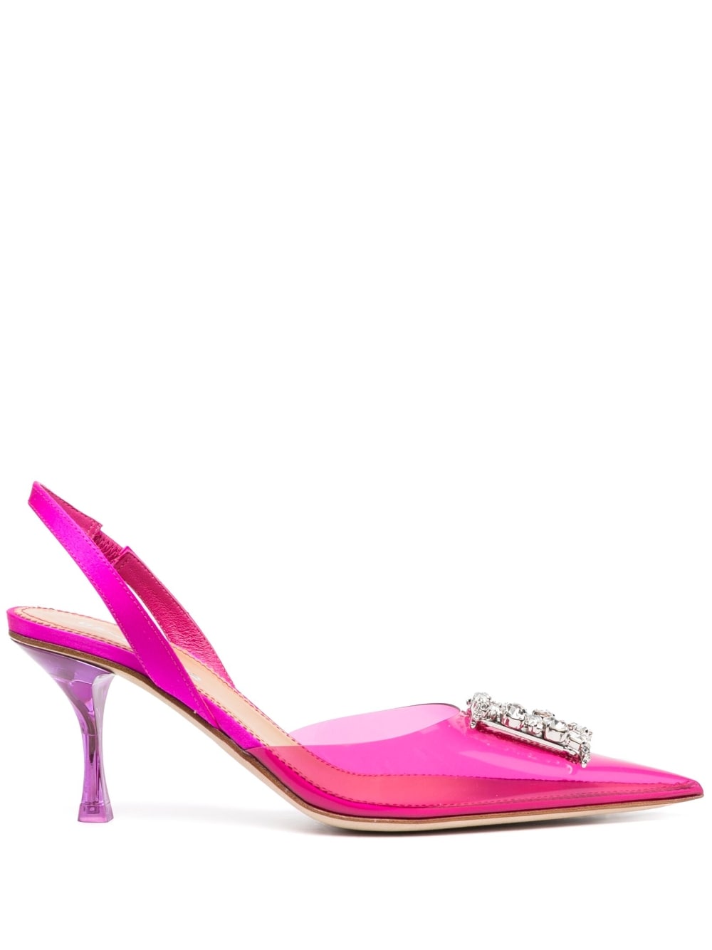 Dsquared2 Crystal-Embellished Slingback Pump — Hot Pink