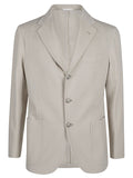 Sartorio Single-Breasted Wool Blazer — Beige