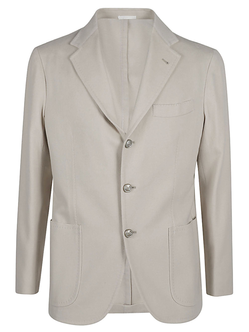 Sartorio Single-Breasted Wool Blazer — Beige
