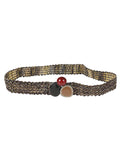 Exquisite J Woven Raffia Belt — Tan