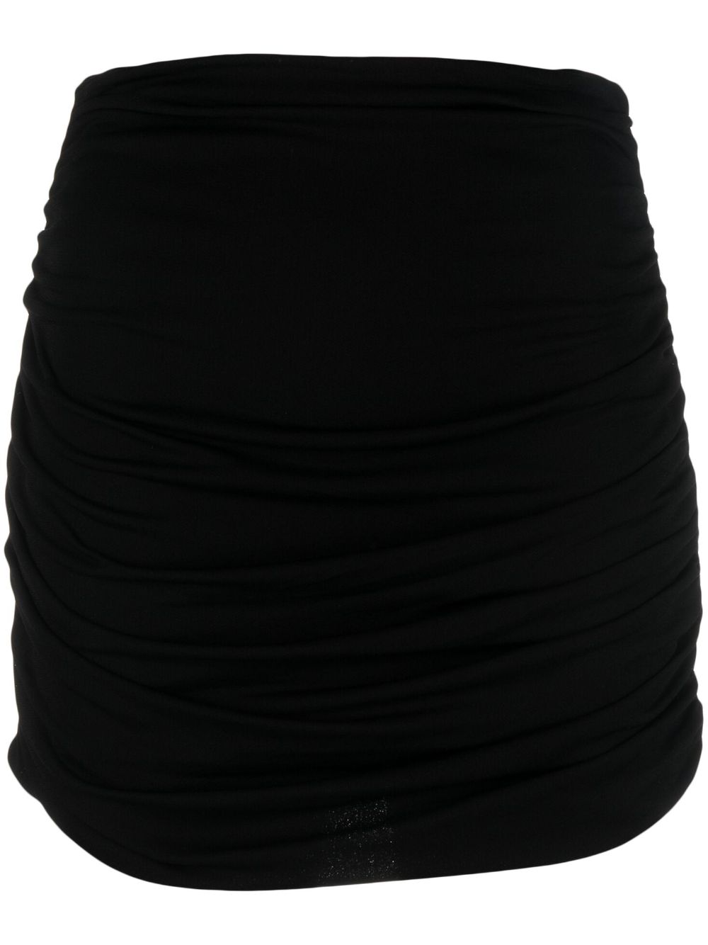 Tory Burch Ruched High-Waisted Short Trousers — Black