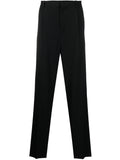 Botter Virgin Wool Pleated Trousers — Black