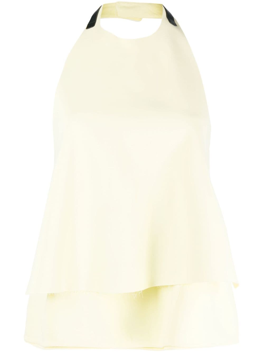 Jil Sander Open-Back Halterneck Halterneck Top — Cream